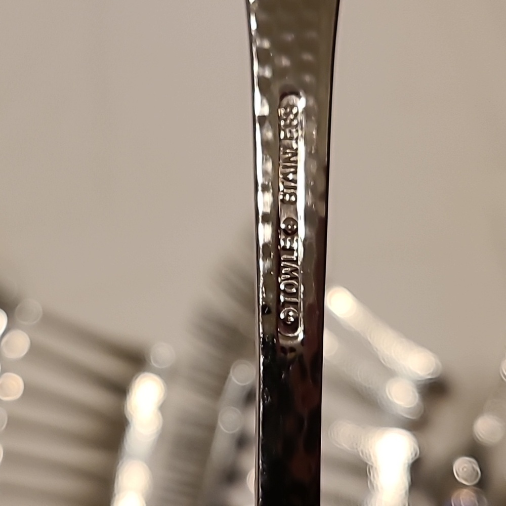 Towle Stainless Living Collection 45 Pieces, Hammered Flateware Silverware Fork - Picture 13 of 16